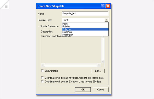 Creating a new Shapefile in Arc Catalogue