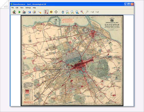 Georeferencer Window in Quantum GIS